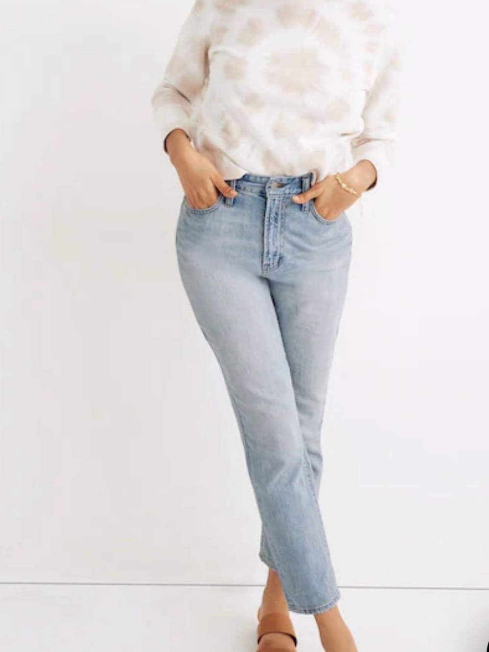 Madewell Light Blue Curvy Perfect Straight-Leg Jeans